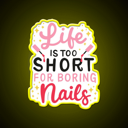 Funny Nail Tech Nail Salon Led Neon Sign Rgb Color - Custom LED neon sign front view