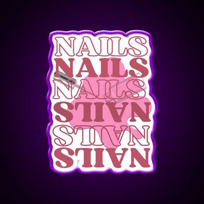 Funny Pink Nails For Nail Artists Nail Salon Led Neon Sign Rgb Color - Shineneon