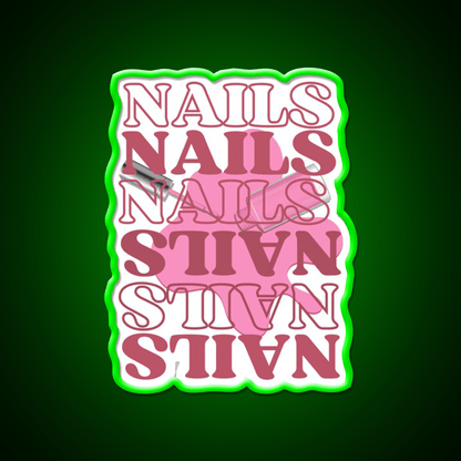 Funny Pink Nails For Nail Artists Nail Salon Led Neon Sign Rgb Color - Shineneon