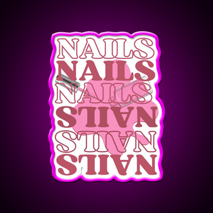 Funny Pink Nails For Nail Artists Nail Salon Led Neon Sign Rgb Color - Shineneon