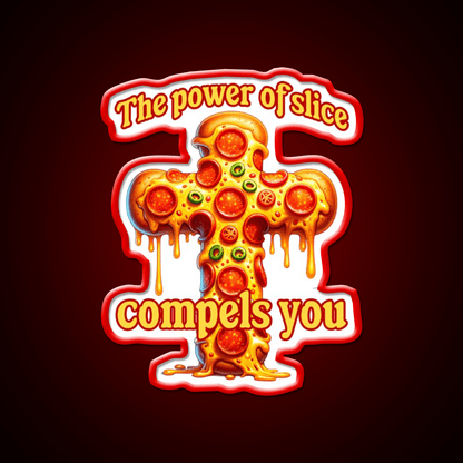 Funny Pizza Cross Compels You Fast Food Led Neon Sign For Burger Place Rgb Color - Shineneon