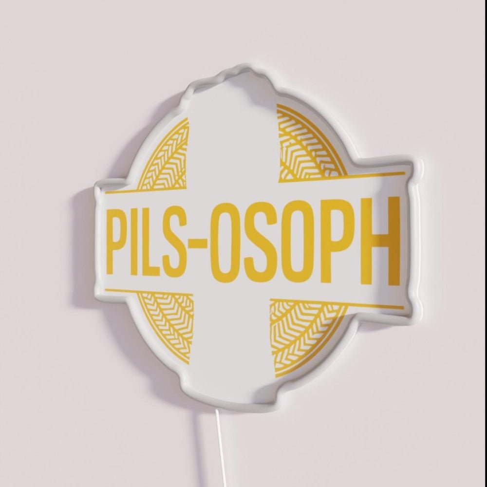 Funny Pun Pils Beer Saying Philosopher Rgb Led Neon Sign - Shineneon