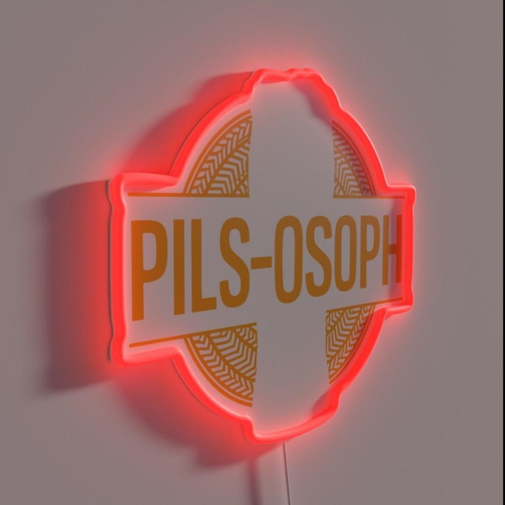 Funny Pun Pils Beer Saying Philosopher Rgb Led Neon Sign - Shineneon