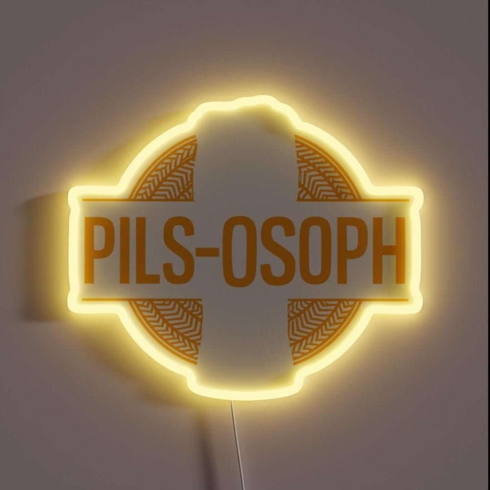 Funny Pun Pils Beer Saying Philosopher Rgb Led Neon Sign - Shineneon