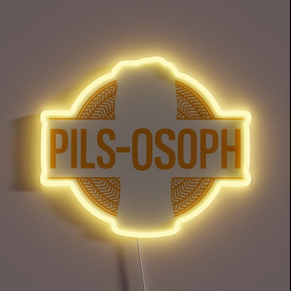 Funny Pun Pils Beer Saying Philosopher Rgb Led Neon Sign - Shineneon