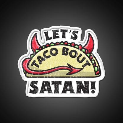 Funny Satan Graphic For Satanic Taco Lovers Taco Led Neon Sign Rgb Color - Shineneon