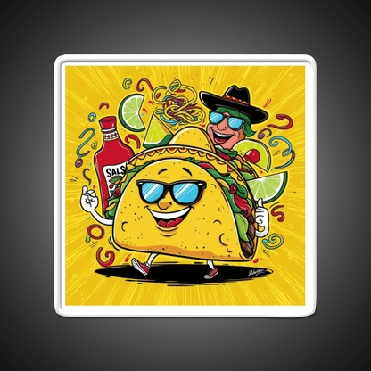 Funny Taco Hot Sauce Mexican Food On Tuesdays Taco Led Neon Sign Rgb Color - Shineneon