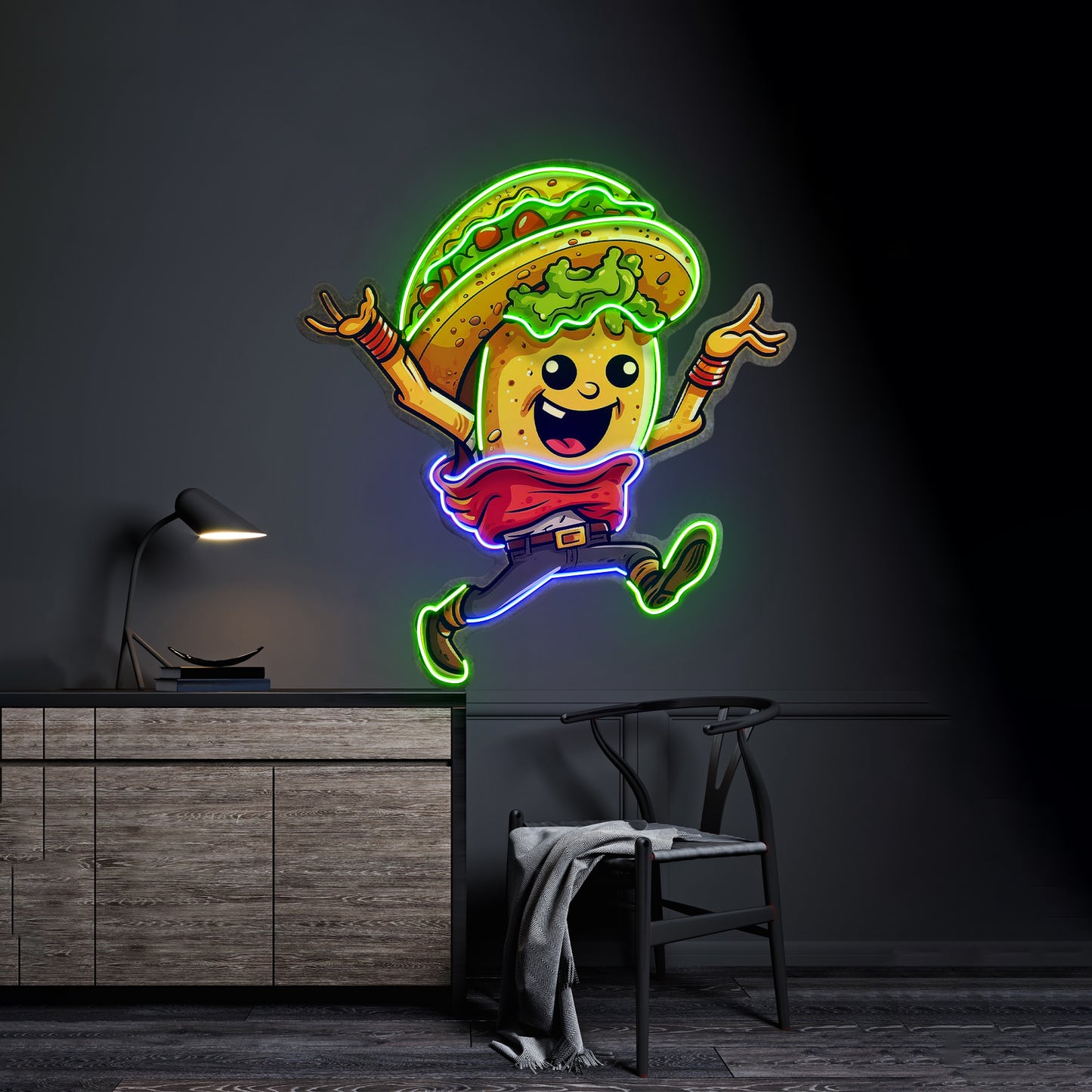 Funny Taco Led Neon Sign Light Custom Led Signs