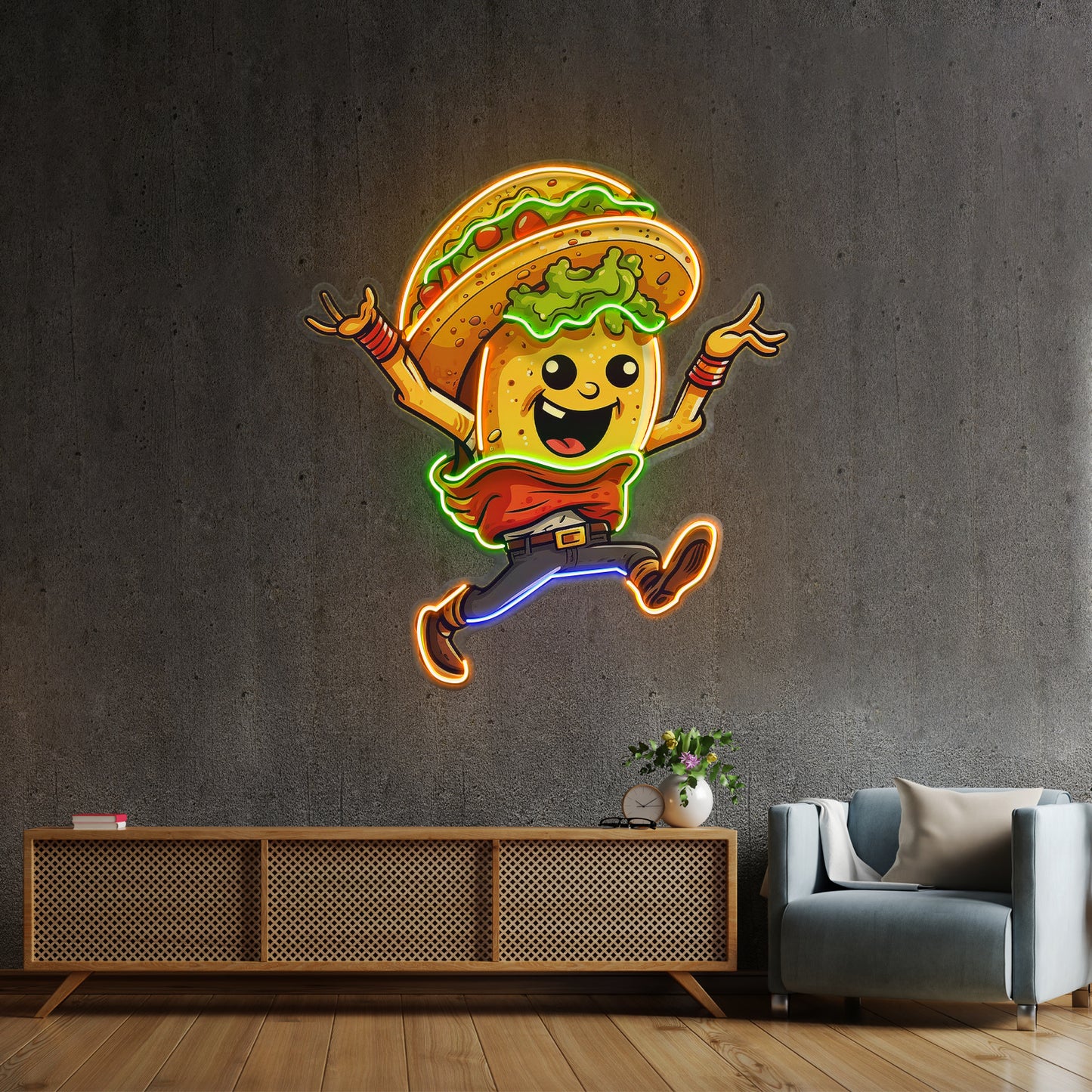 Funny Taco Led Neon Sign Light Custom Led Signs