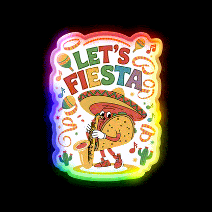 Funny Taco Led Neon Sign Mexican Food Sign Kitchen Wall Art Rgb Color - LED neon sign close-up detail