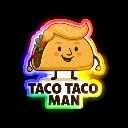 Funny Taco Man Taco Led Neon Sign Mexican Food Sign Rgb Color - LED neon sign close-up detail