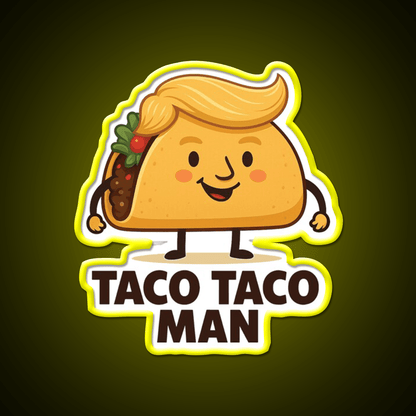 Funny Taco Man Taco Led Neon Sign Mexican Food Sign Rgb Color - Shineneon