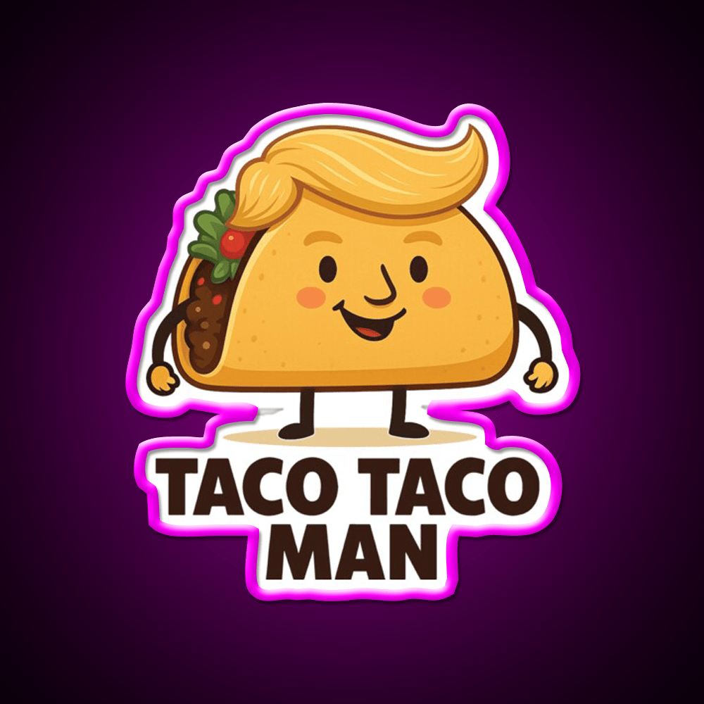 Funny Taco Man Taco Led Neon Sign Mexican Food Sign Rgb Color - Shineneon