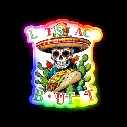 Funny Taco Saying Cinco De Mexican Taco Led Neon Sign Wall Sign Rgb Color - LED neon sign close-up detail