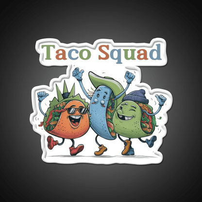 Funny Taco Squad Taco Led Neon Sign Mexican Food Sign Rgb Color - Shineneon