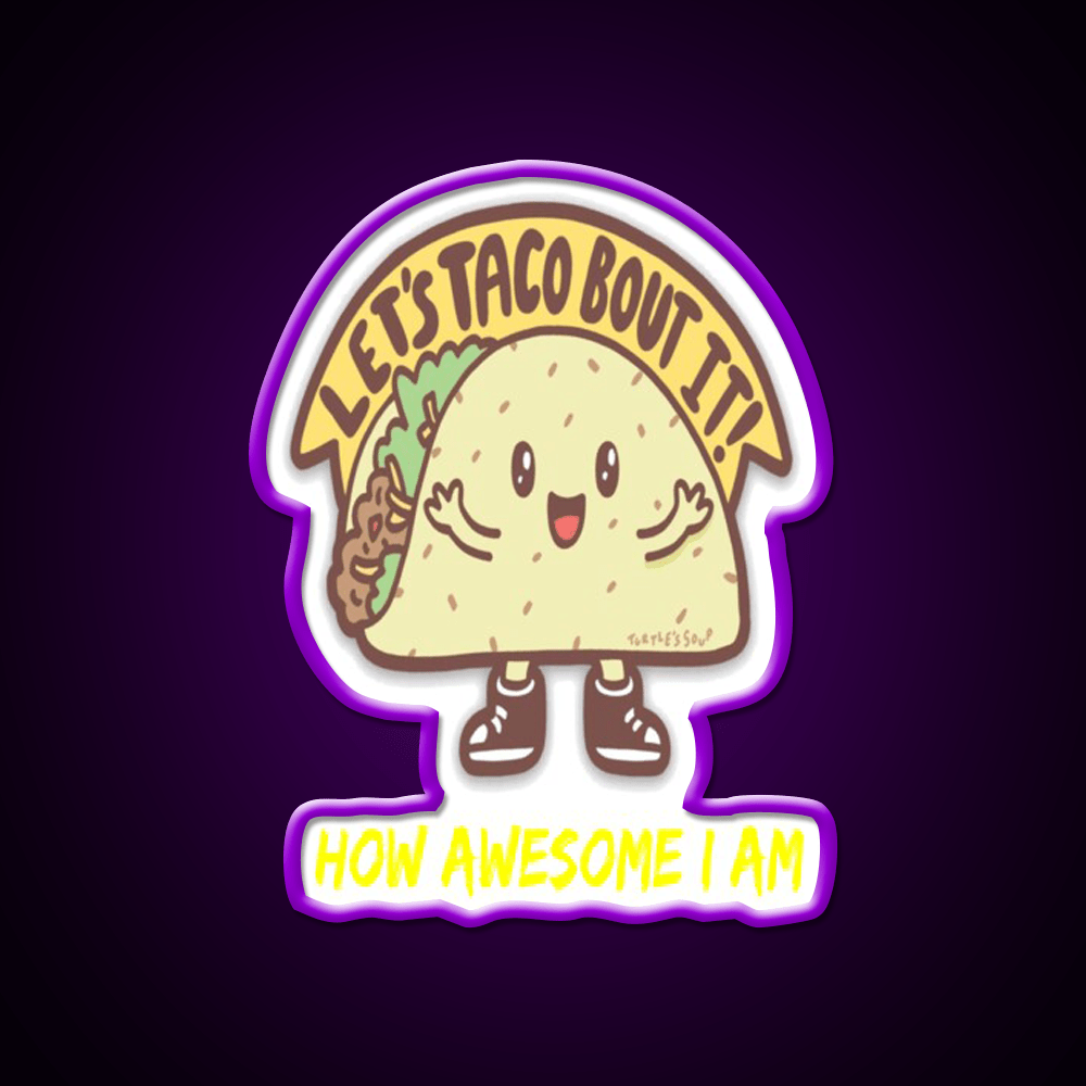 Funny Taco Taco Led Neon Sign Mexican Food Sign Rgb Color - Shineneon