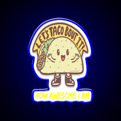 Funny Taco Taco Led Neon Sign Mexican Food Sign Rgb Color - Shineneon