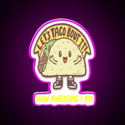 Funny Taco Taco Led Neon Sign Mexican Food Sign Rgb Color - Shineneon