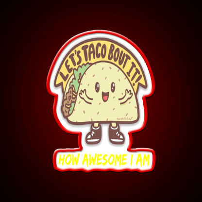 Funny Taco Taco Led Neon Sign Mexican Food Sign Rgb Color - Shineneon