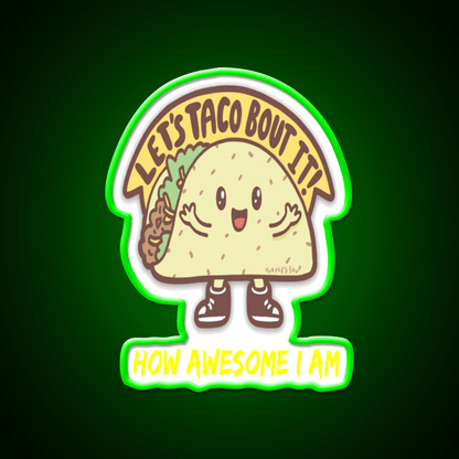 Funny Taco Taco Led Neon Sign Mexican Food Sign Rgb Color - Shineneon