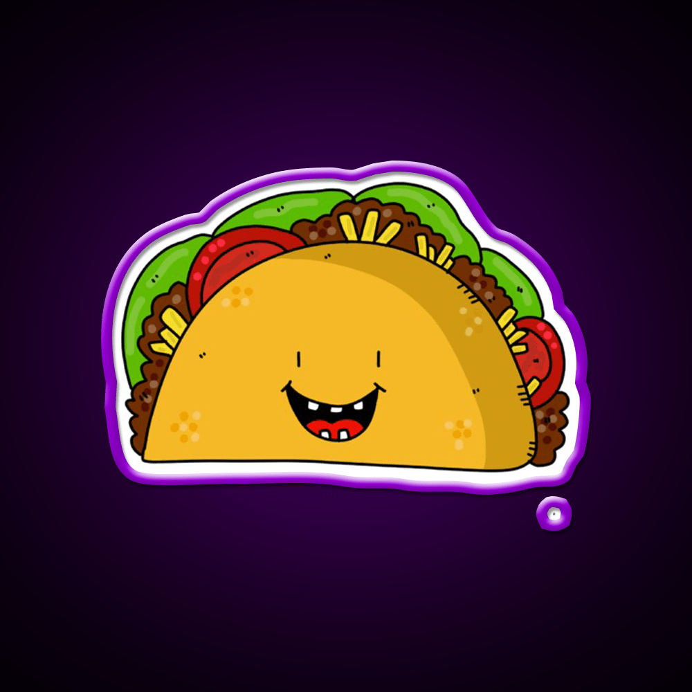 Funny Tacos Fast Food Led Neon Sign For Burger Place Rgb Color - Shineneon