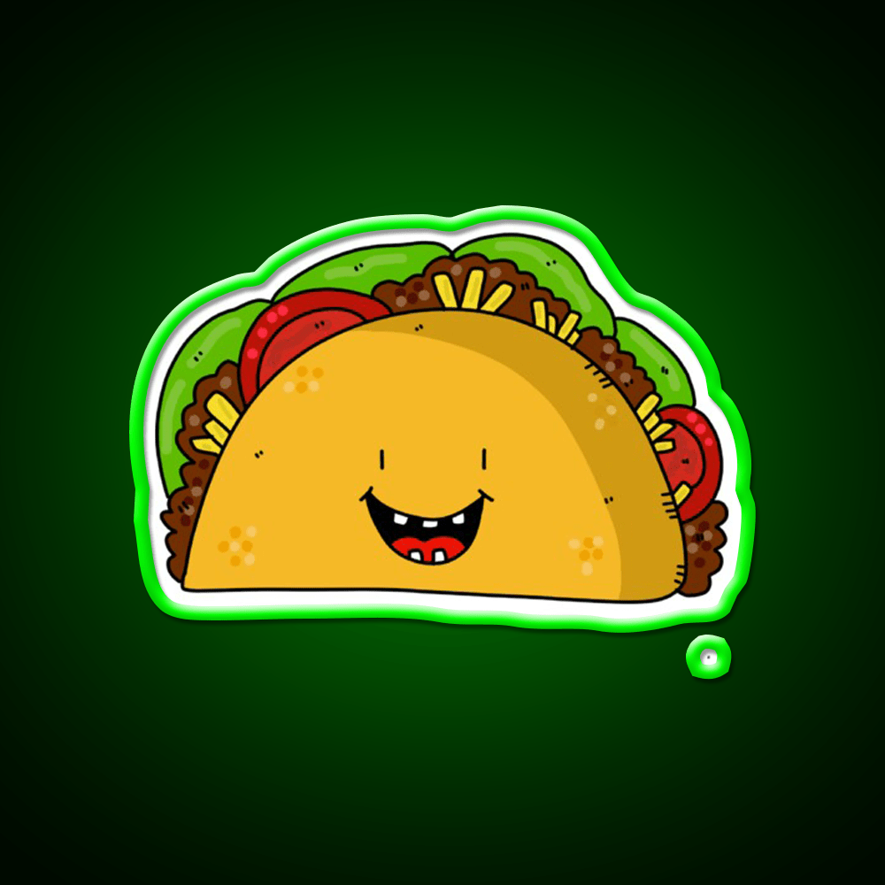 Funny Tacos Fast Food Led Neon Sign For Burger Place Rgb Color - Shineneon