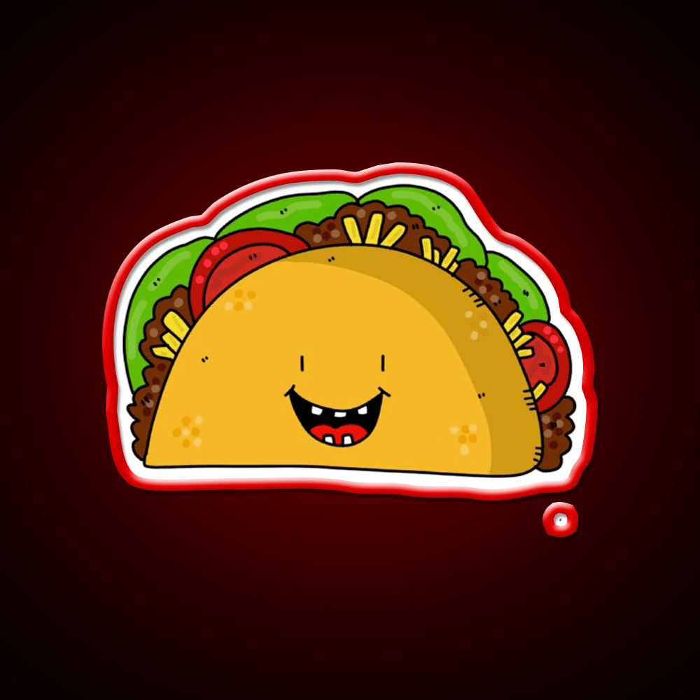 Funny Tacos Fast Food Led Neon Sign For Burger Place Rgb Color - Shineneon