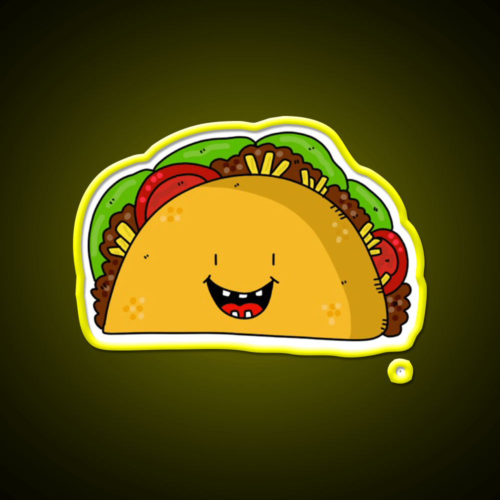Funny Tacos Fast Food Led Neon Sign For Burger Place Rgb Color - Shineneon