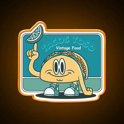 Funny Tacos Vintage Food Fast Food Led Neon Sign For Burger Place Rgb Color - Shineneon