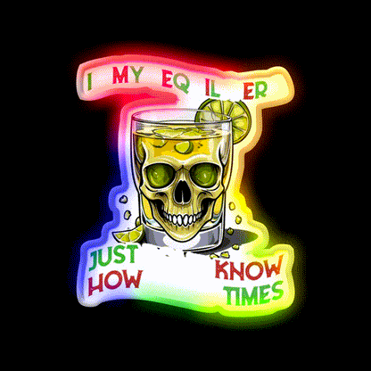 Funny Tequila Era Cinco De Mayo Mexico Party Drink Tequila Led Neon Sign 1 Rgb Color - LED neon sign close-up detail