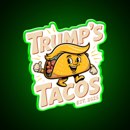 Funny Trump Always Chickens Out Taco Parody Taco Led Neon Sign Rgb Color - Shineneon