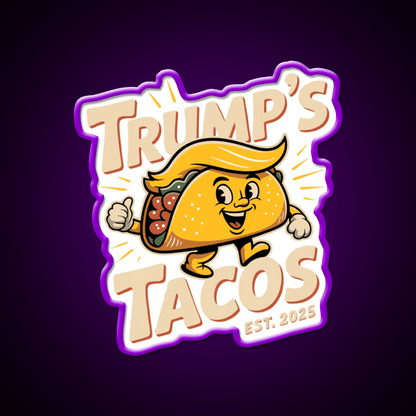 Funny Trump Always Chickens Out Taco Parody Taco Led Neon Sign Rgb Color - Shineneon