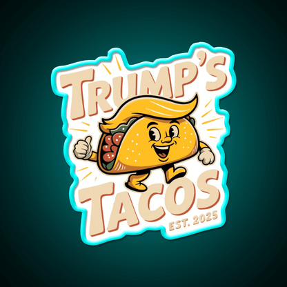 Funny Trump Always Chickens Out Taco Parody Taco Led Neon Sign Rgb Color - Shineneon