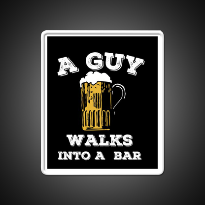 Funny Walks Into A Bar Man Cave Bar Led Neon Sign Bar Decor Rgb Color