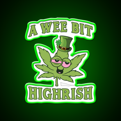 Funny Weed Stoner 420 St Patricks Day Green Leaf Led Neon Sign Rgb Color - LED neon sign view 8