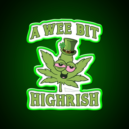Funny Weed Stoner 420 St Patricks Day Green Leaf Led Neon Sign Rgb Color - Shineneon