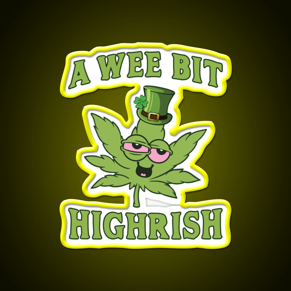 Funny Weed Stoner 420 St Patricks Day Green Leaf Led Neon Sign Rgb Color - Shineneon
