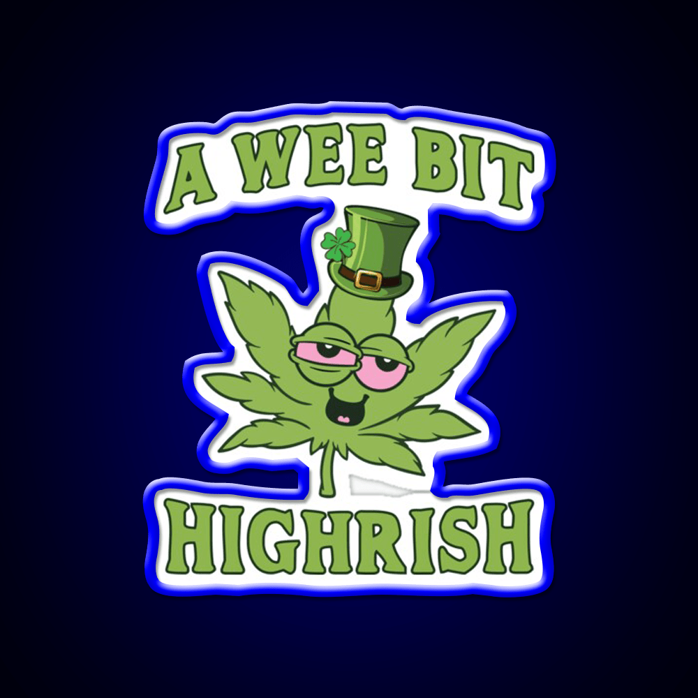 Funny Weed Stoner 420 St Patricks Day Green Leaf Led Neon Sign Rgb Color - Shineneon