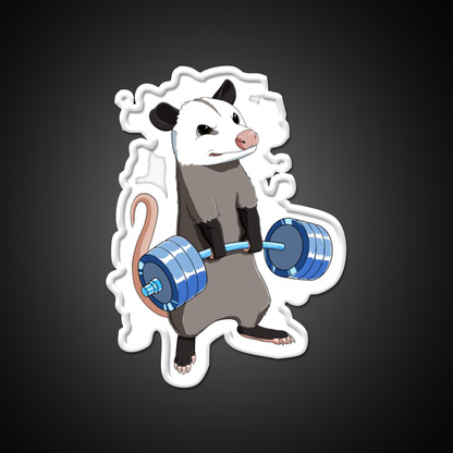 Funny Weight Lifting Fitness Gym Opossum Gym Fitness Led Neon Sign Rgb Color