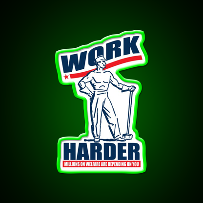 Funny Work Harder Beer Bar Decor Led Neon Sign Rgb Color - LED neon sign view 8