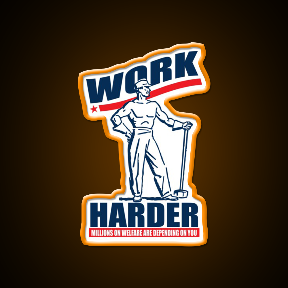 Funny Work Harder Beer Bar Decor Led Neon Sign Rgb Color - LED neon sign view 6