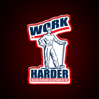 Funny Work Harder Beer Bar Decor Led Neon Sign Rgb Color - LED neon sign view 10