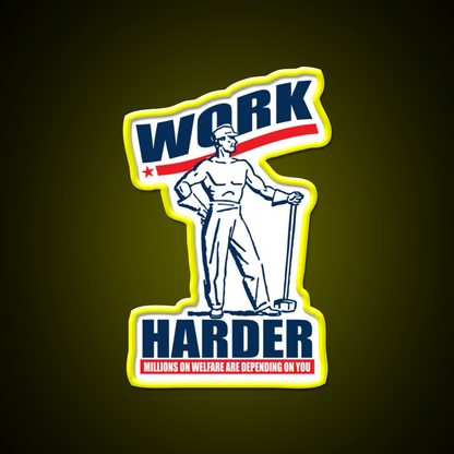 Funny Work Harder Beer Bar Decor Led Neon Sign Rgb Color - LED neon sign view 7