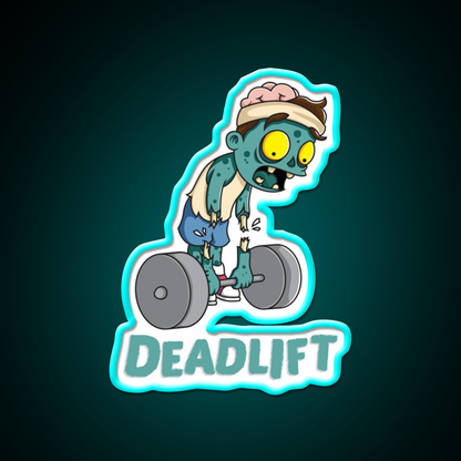 Funny Workout Zombie Deadlift Gym Fitness Led Neon Sign Rgb Color