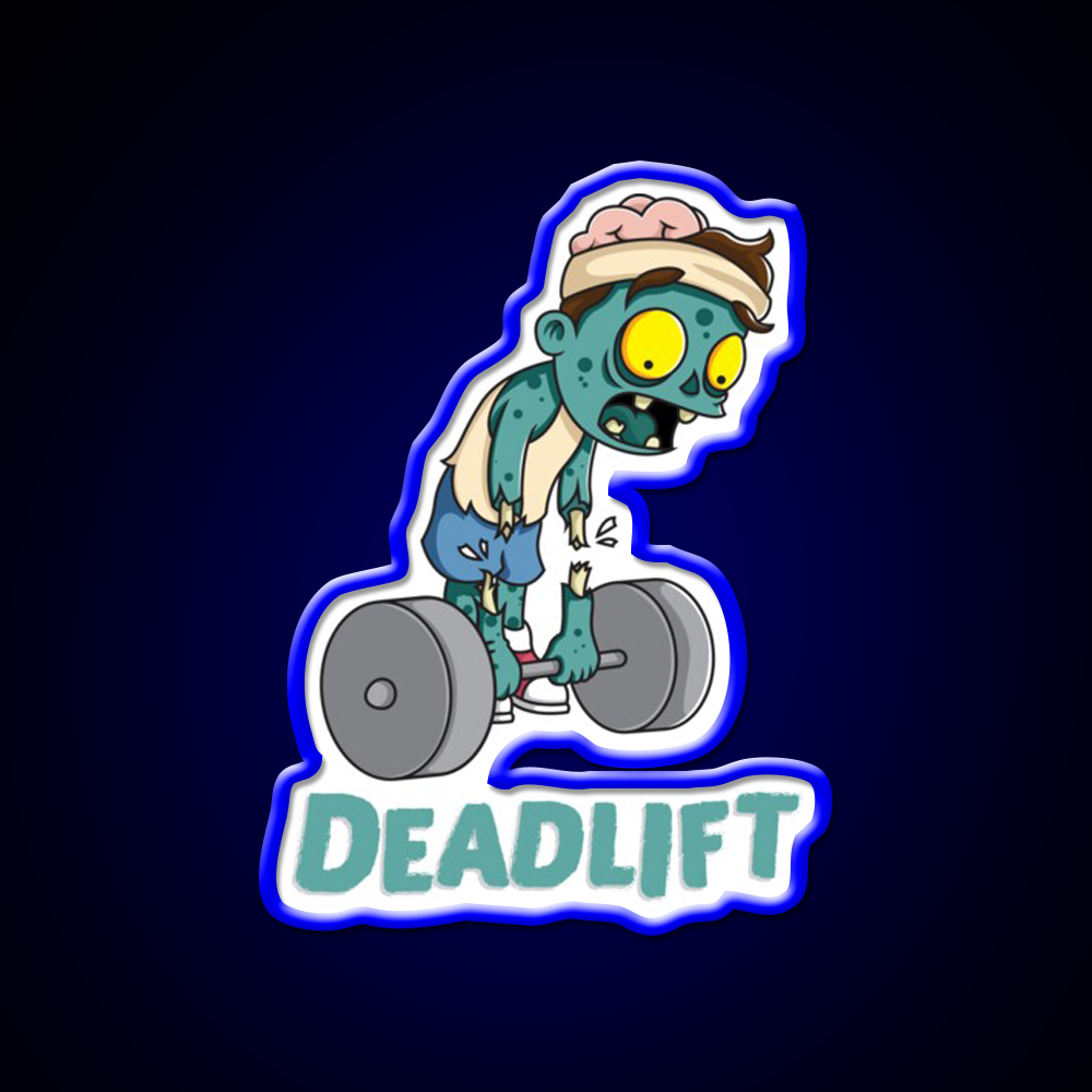 Funny Workout Zombie Deadlift Gym Fitness Led Neon Sign Rgb Color