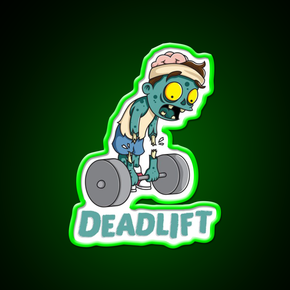 Funny Workout Zombie Deadlift Gym Fitness Led Neon Sign Rgb Color