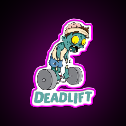 Funny Workout Zombie Deadlift Gym Fitness Led Neon Sign Rgb Color