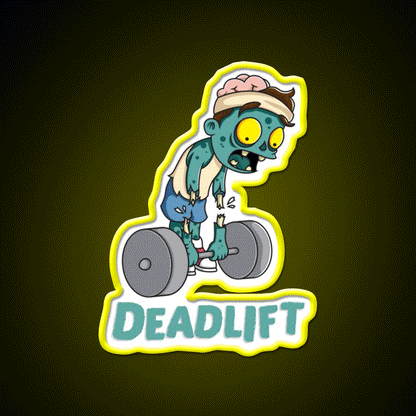 Funny Workout Zombie Deadlift Gym Fitness Led Neon Sign Rgb Color