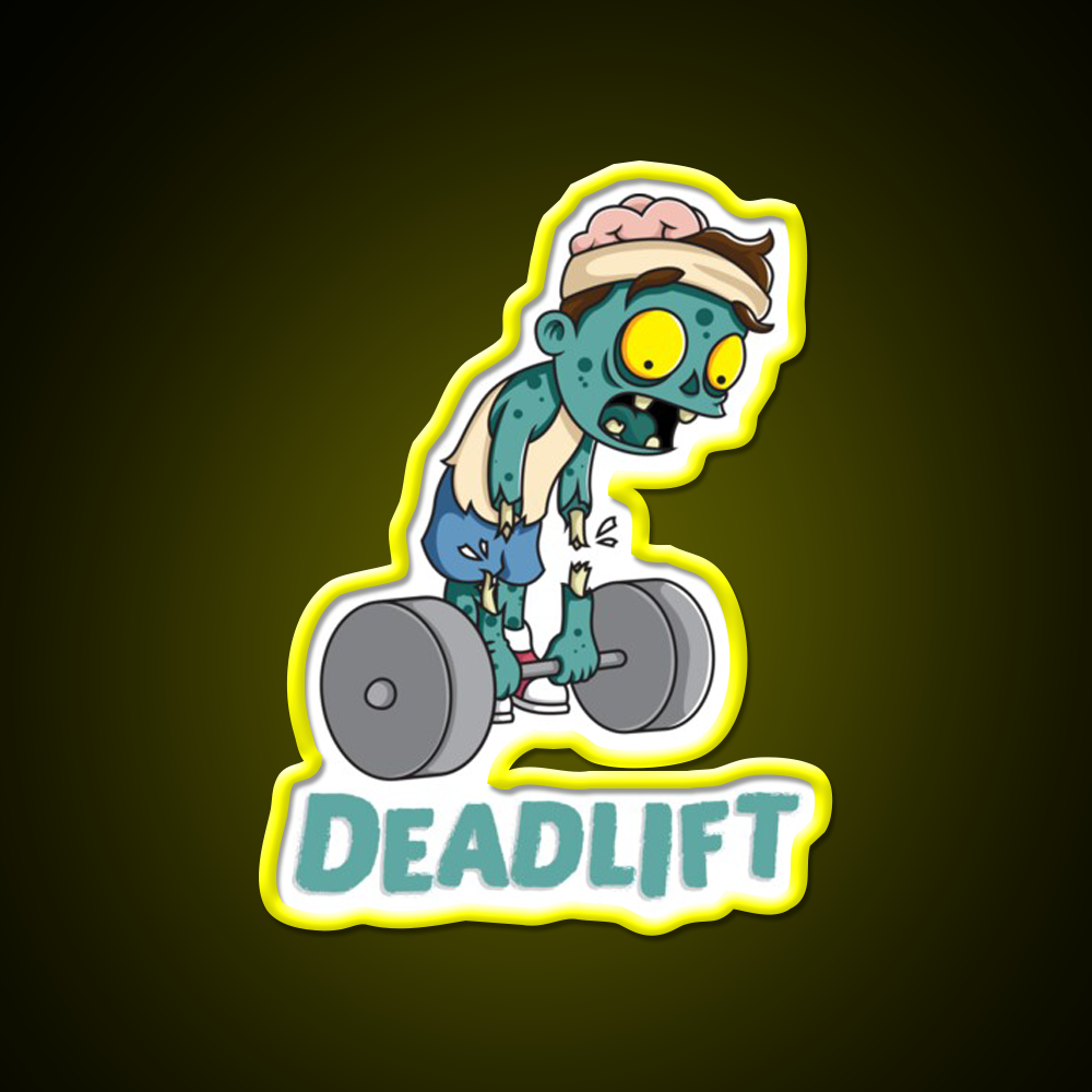 Funny Workout Zombie Deadlift Gym Fitness Led Neon Sign Rgb Color
