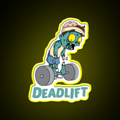 Funny Workout Zombie Deadlift Gym Fitness Led Neon Sign Rgb Color
